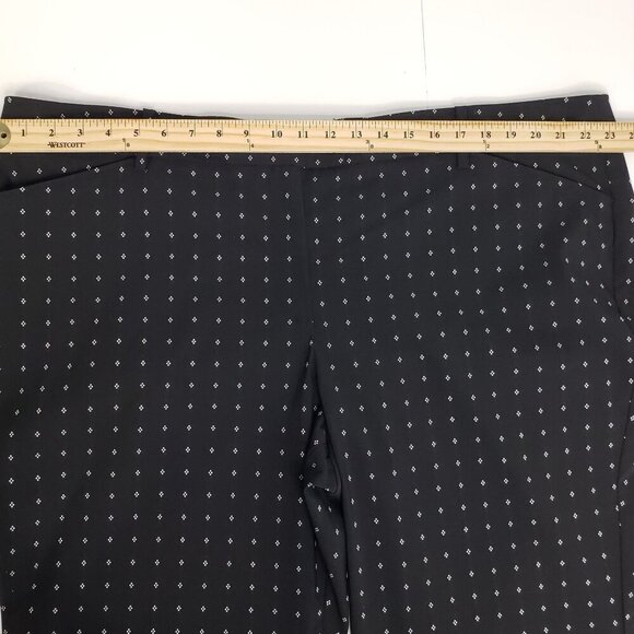 Lane Bryant Ankle Dress Career Pant Polka Dot Stretch Pockets B&W Plus Sz 26P - Picture 10 of 12